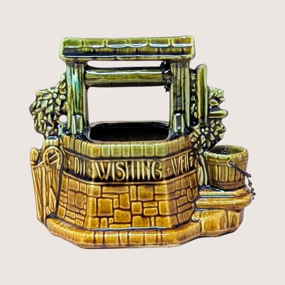 1950s McCoy Ceramic Wishing Well Planter